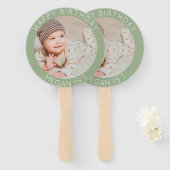 Glücklich Geburtstag einfaches Foto Moderne Feier Fächer (Vorne und Hinten)