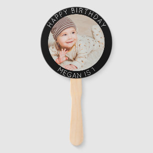 Glücklich Geburtstag einfaches Foto Moderne Feier Fächer