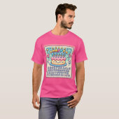 Glücklich Geburtstag fröhlicher Cake Delight T-Shirt (Vorne ganz)