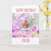 GLÜCKLICH *GEBURTSTAG* FÜR MEINE **COUSIN** KARTE (Gelbe Blume)