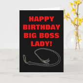 GLÜCKLICH GEBURTSTAG GROSSE BOSS LADY! KARTE (Gelbe Blume)