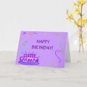 GLÜCKLICH GEBURTSTAG! Grußkarte Karte (Gelbe Blume)