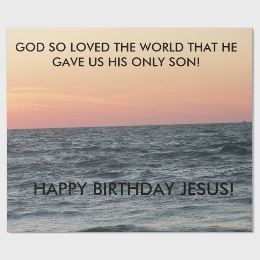 GLÜCKLICH GEBURTSTAG JESUS! Geschenkpapier (Flach)