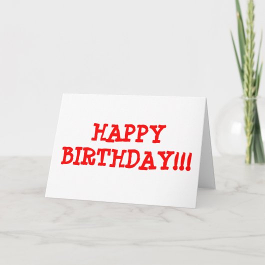 GLÜCKLICH GEBURTSTAG!!! KARTE (Vorderseite)