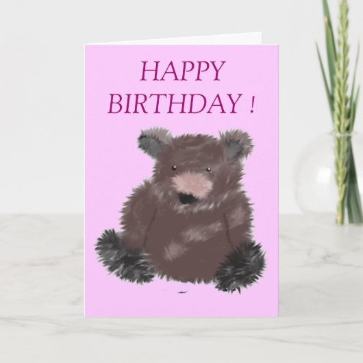 GLÜCKLICH GEBURTSTAG ! KARTE (Vorderseite)