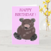GLÜCKLICH GEBURTSTAG ! KARTE (Gelbe Blume)