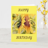 GLÜCKLICH **GEBURTSTAG** LET'S KISS KARTE (Gelbe Blume)