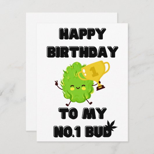 GLÜCKLICH GEBURTSTAG Nr. 1 BUD! (Vorne/Hinten)