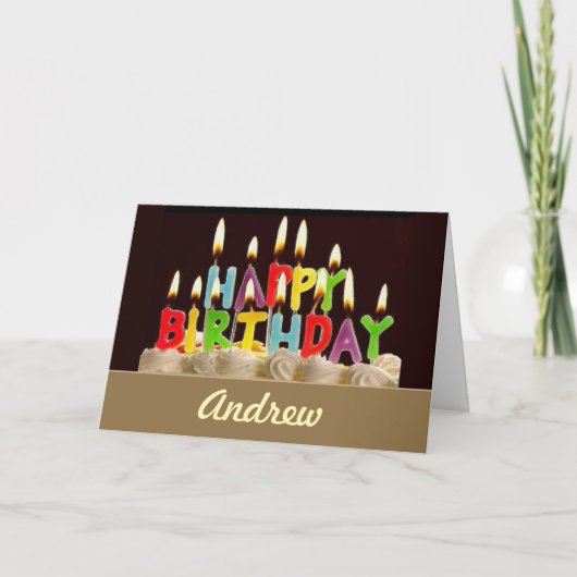 GLÜCKLICH GEBURTSTAG! PERSONALISIERT Andrew CARD Karte (Vorderseite)