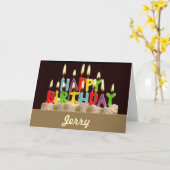 GLÜCKLICH GEBURTSTAG! PERSONALISIERT Jerry CARD Karte (Gelbe Blume)