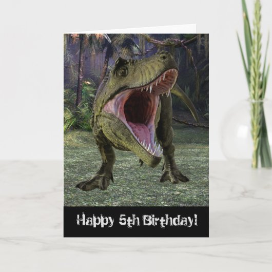 Glücklich Geburtstag T-rex Tyrannosaurus Custom Ag Karte (Vorderseite)