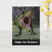 Glücklich Geburtstag T-rex Tyrannosaurus Custom Ag Karte (Gelbe Blume)