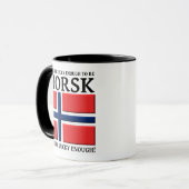 Glücklich genug Norsk Tasse sein (Vorderseite Links)