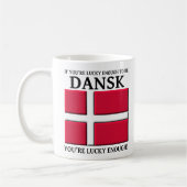 Glücklich genug, um dänische Tasse zu sein (Links)