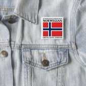 Glücklich genug, um norwegisches Button-Abzeichen  Button (Beispiel)