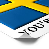 Glücklich genug, um schwedisches Plakatzeichen zu  Poster (Ecke)