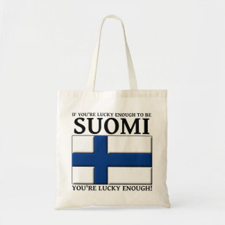 Glücklich genug, um Suomi finnische Beutel Tasche