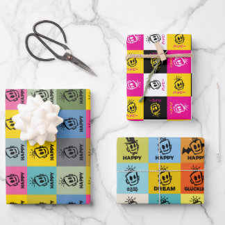 GLÜCKLICH GESCHENKPAPIER SET