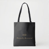 Glücklich geschieden Elegantes Monogramm | Neustar Tasche (Vorderseite)
