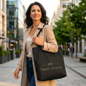 Glücklich geschieden Elegantes Monogramm | Neustar Tasche