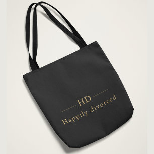 Glücklich geschieden Elegantes Monogramm Neustar Tasche