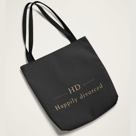 Glücklich geschieden Elegantes Monogramm | Neustar Tasche