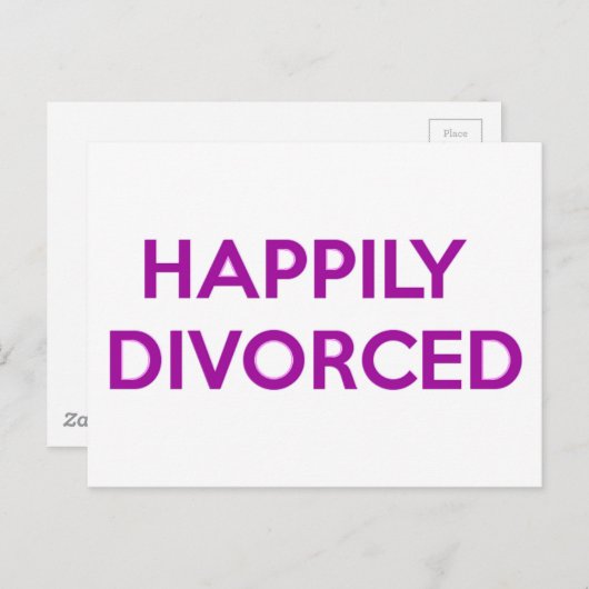 glücklich geschieden - glücklich, geschieden zu we postkarte (Vorne/Hinten)