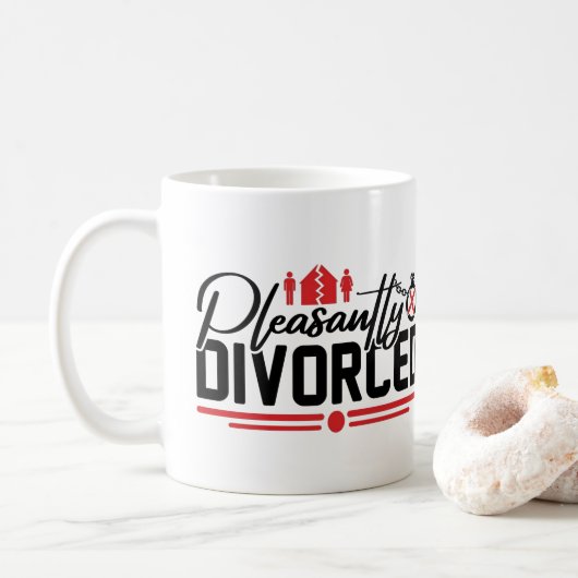 Glücklich Geschieden Lustige Scheidungsfeier Kaffeetasse (Mit Donut)