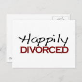 glücklich geschieden postkarte (Vorne/Hinten)