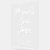 glücklich geschrieben immer nach weißer Hochzeit Acrylschild (Winkel)