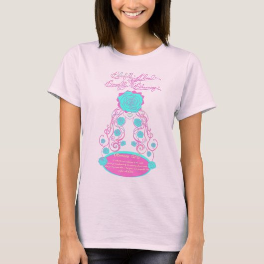 Glücklich gesegnet und blühend - blühende Rose T-Shirt (Vorderseite)