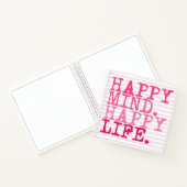 GLÜCKLICH. GLÜCKLICHES LEBEN. | Fun Zitat Notizbuch (Innenseite)