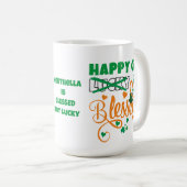 GLÜCKLICH GO Lucky BLESSED Personal St Patrick's D Kaffeetasse (VorderseiteRechts)