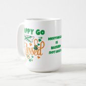 GLÜCKLICH GO Lucky BLESSED Personal St Patrick's D Kaffeetasse (Vorderseite Links)
