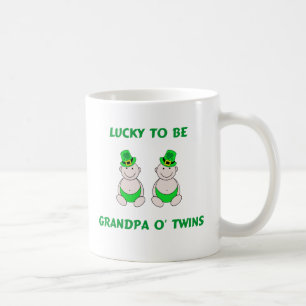 Glücklich Großvater O Zwillinge sein Kaffeetasse