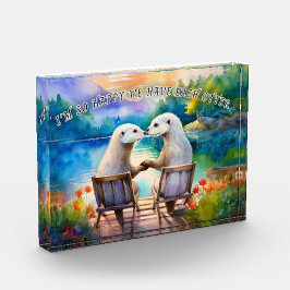Glücklich haben wir jeden Otter Fotoblock