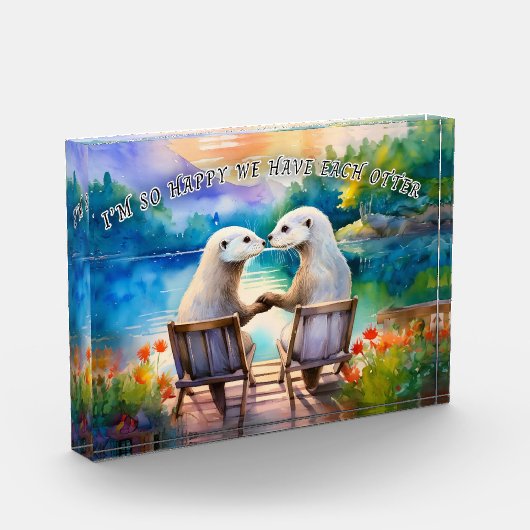 Glücklich haben wir jeden Otter Fotoblock (Links)