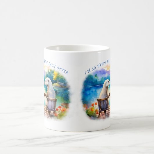 Glücklich haben wir jeden Otter Kaffeetasse (Mittel)