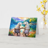 Glücklich haben wir jeden Otter Karte (Gelbe Blume)