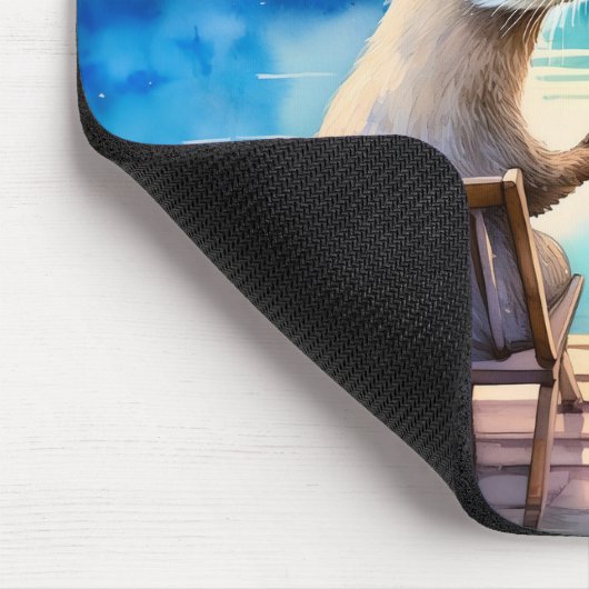 Glücklich haben wir jeden Otter Mousepad (Ecke)