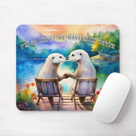 Glücklich haben wir jeden Otter Mousepad (Mit Mouse)