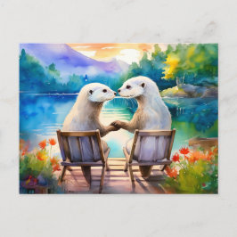 Glücklich haben wir jeden Otter Postkarte