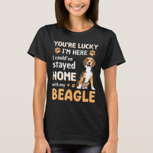 Glücklich haben Zuhause mit meinem Beagle Hund T-Shirt