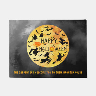 GLÜCKLICH HALLOWEEN, Fliegerwitzen, Geister und Fl Fußmatte