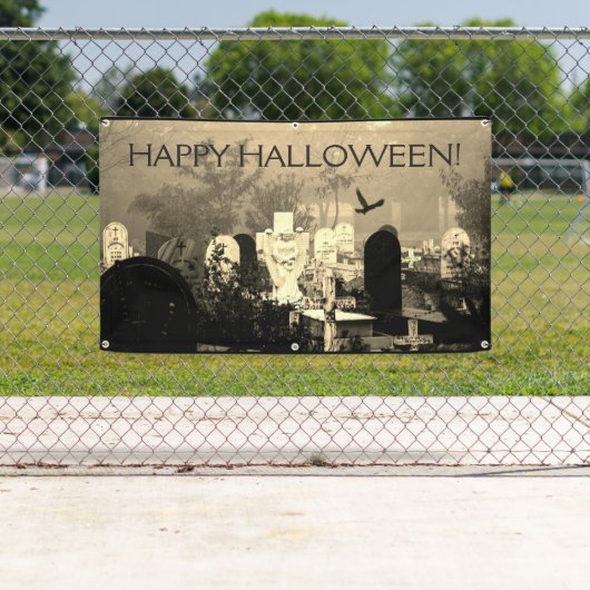 GLÜCKLICH HALLOWEEN! GRAVEYARD Banner (Insitu)