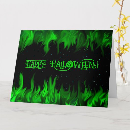 GLÜCKLICH HALLOWEEN! KARTE (Gelbe Blume)