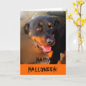 GLÜCKLICH HALLOWEEN! KARTE (Gelbe Blume)
