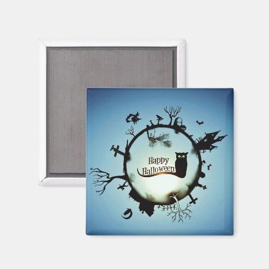 GLÜCKLICH HALLOWEEN! MAGNET (Vorderseite/Rückseite)