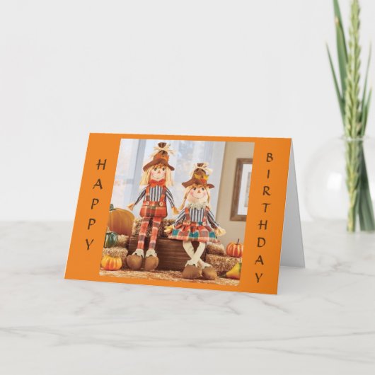 GLÜCKLICH "HERBSTAG" FÜR SIE KARTE (Vorderseite)