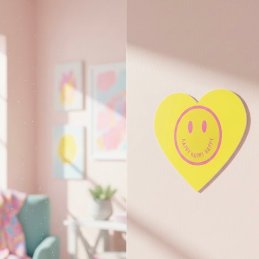 glücklich Herz-Aufkleber